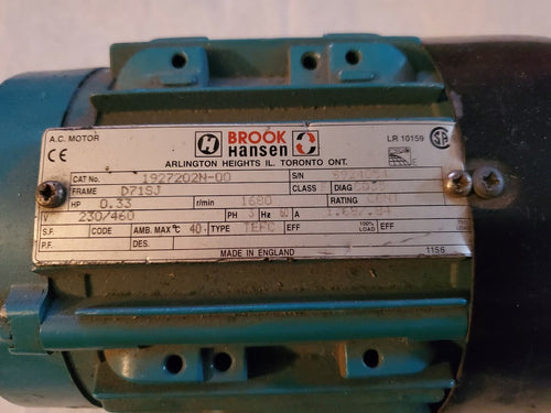 Moteur Brook Crompton WP-DA71-B35
