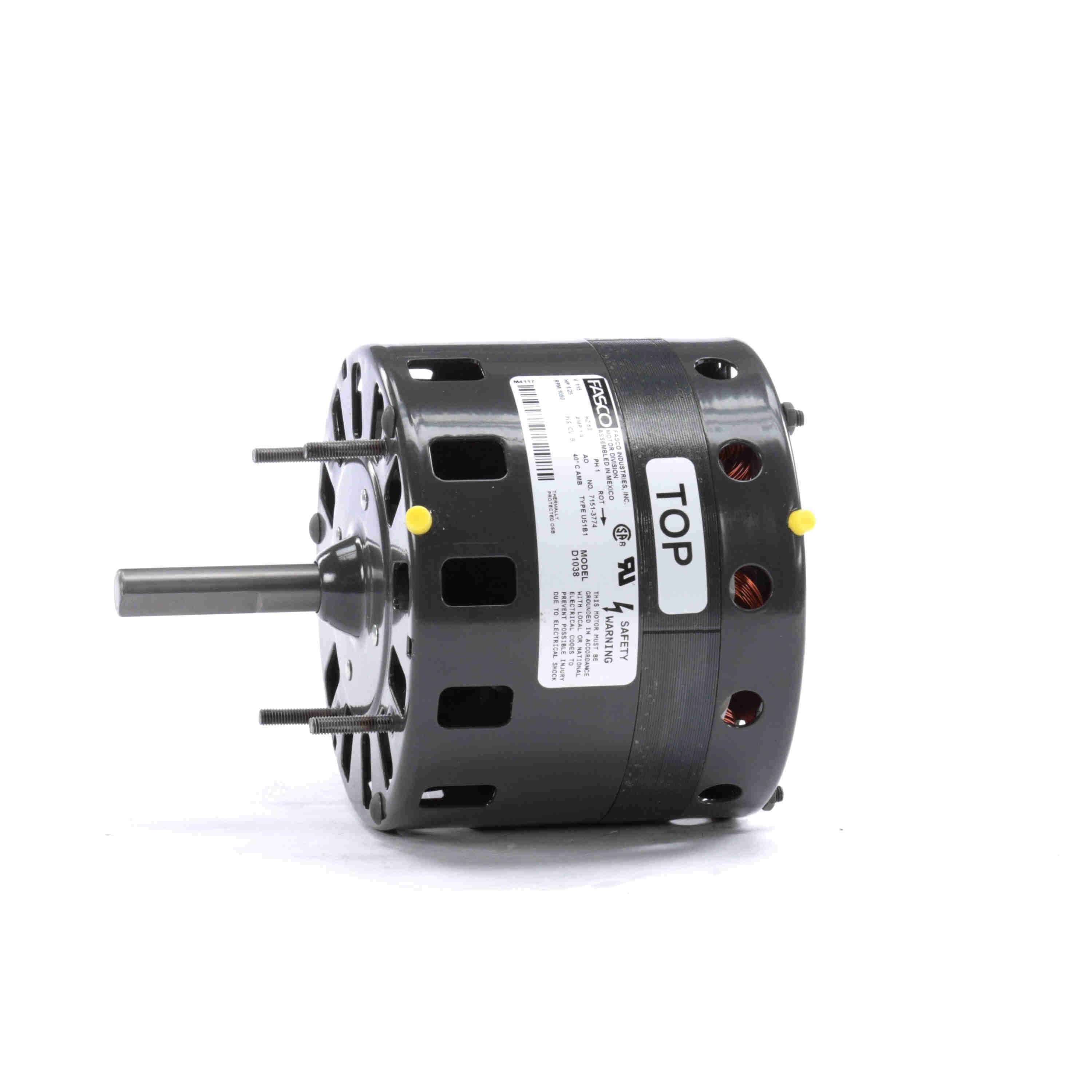 Moteur de chauffage Fasco D1038A 1/25 CV 1050 tr/min 115 Volts