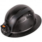 KLEIN TOOLS 60514 Carbon Fiber Full Brim Hard Hat With Headlamp, Spartan