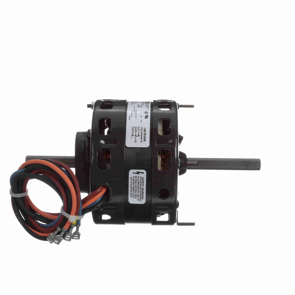 Fasco OEM Replacement Motor, 1050 RPM, 1/8-1/12-1/15 HP, 115 V, 42 Frame, Open Air Over