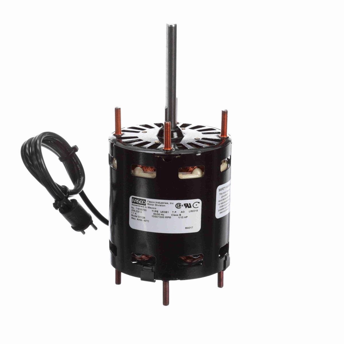 Motor Rbc RBC REGAL BELOIT D1126 Moteur OAO 1/15HP 230V 1550RPM Cadre 3.3