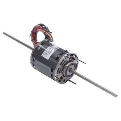 Moteur de ventilateur Genteq 2833 à condensateur permanent divisé (PSC) de 5" de diamètre, arbre double, entraînement direct - 2833