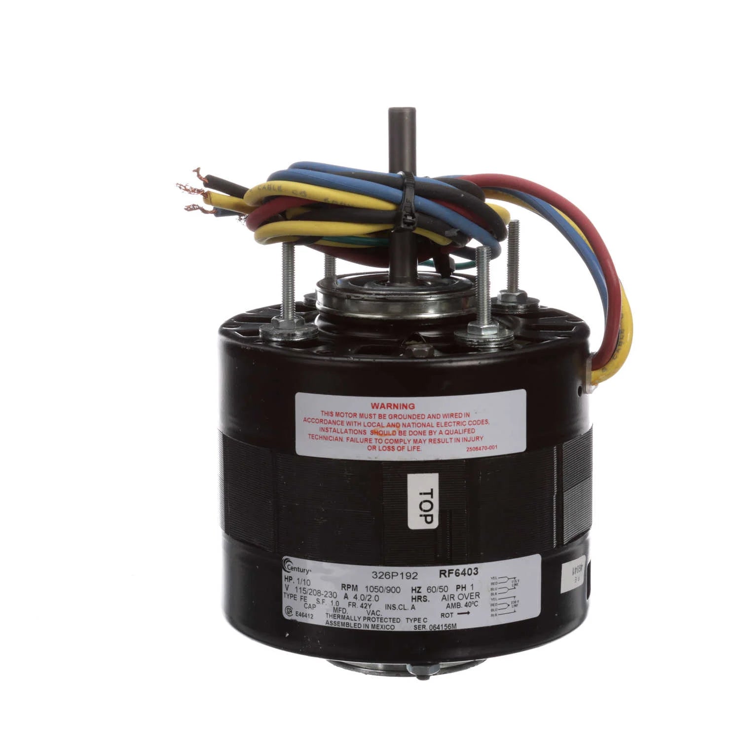 Century RF6403 5" Diameter HVAC Refrigeration Fan Motor
