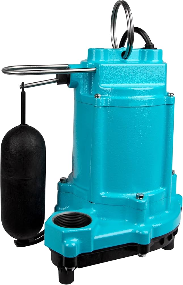 LITTLE GIANT 6EC-CIM Utility Pump, 1/3 HP, 115V, 1-1/2" Discharge, 28' Head, 10' Cord