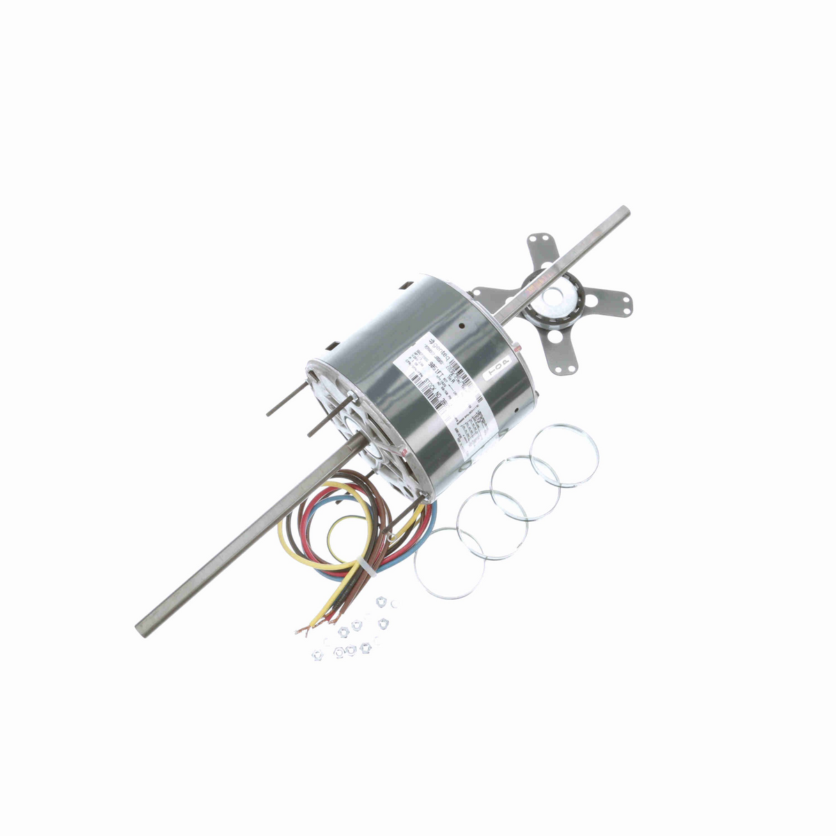 Moteur de ventilateur et soufflante à entraînement direct Genteq 3882 PSC (condensateur permanent séparé) diamètre 5,6" arbre double