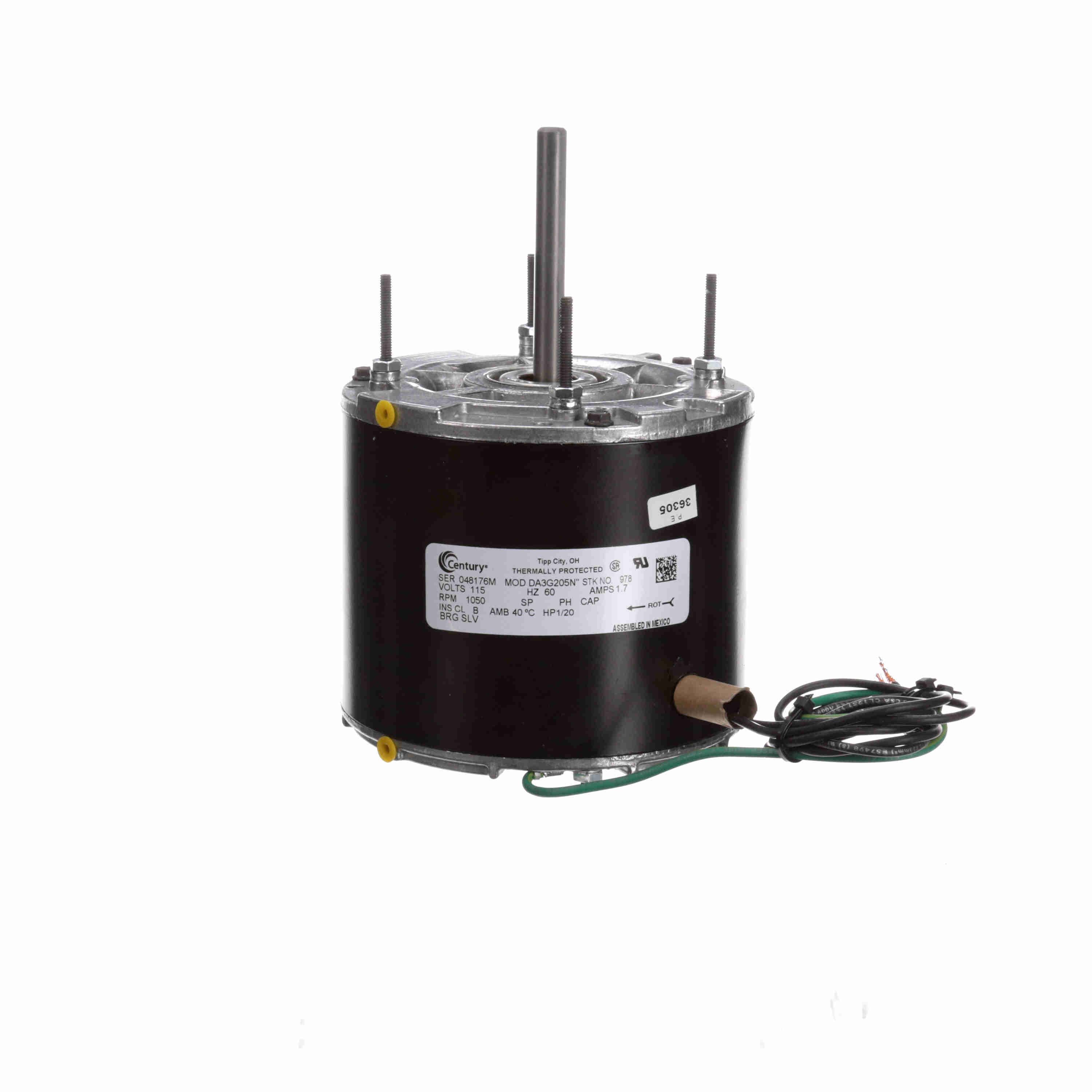 Century 978 1/20 CV 1050 tr/min 115 Volts Moteur de radiateur soufflant