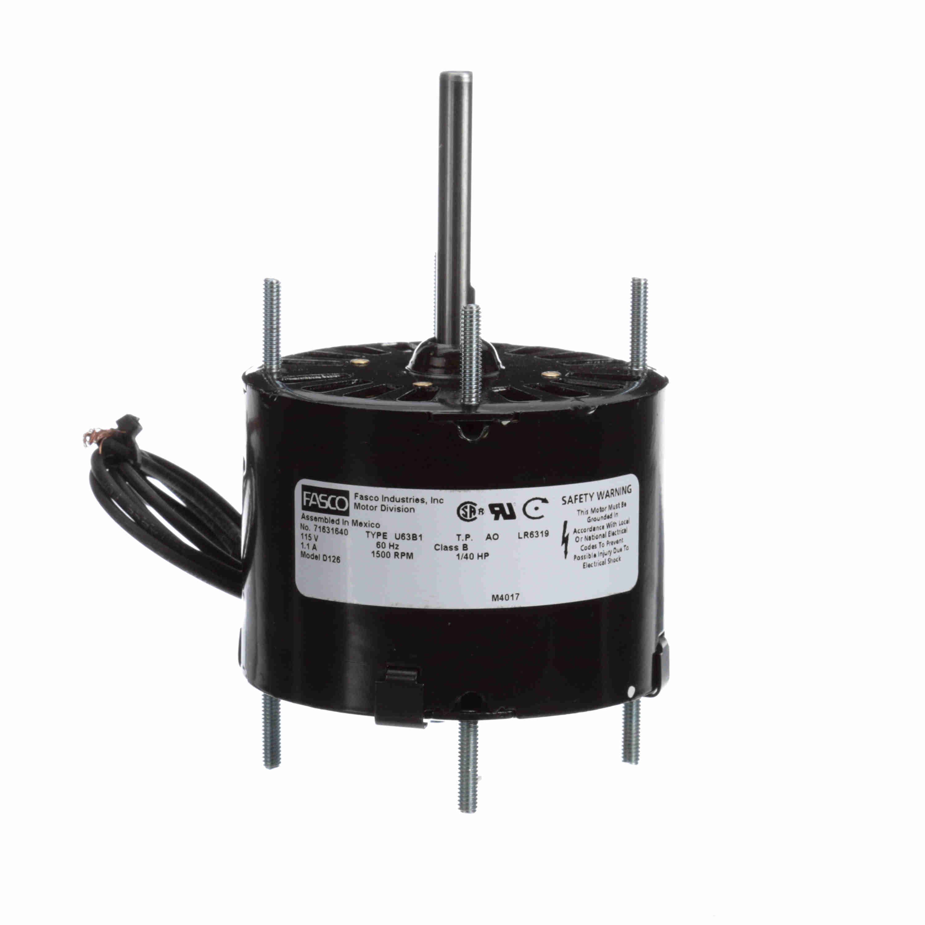 Moteur à pôles dédoublés Fasco D126, 3,3" ouvert