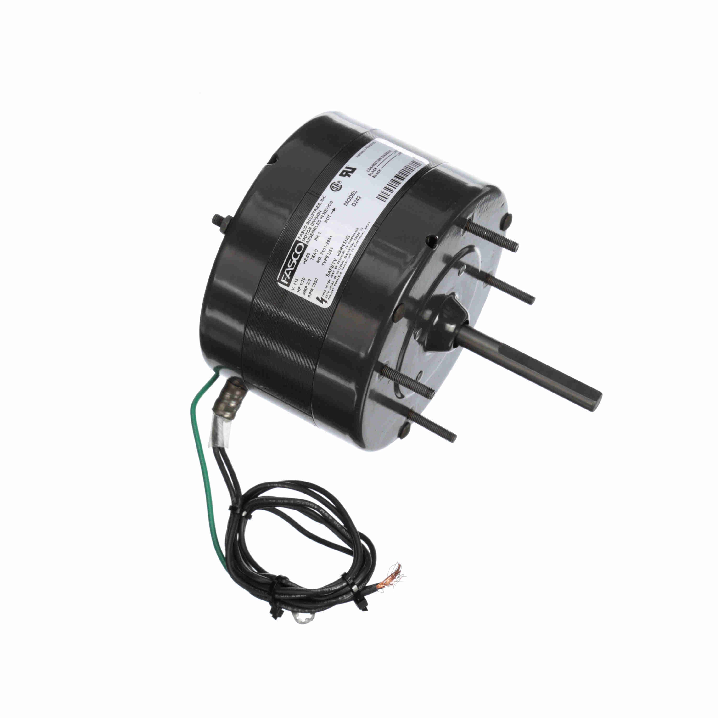 Moteur Packard D242 Fasco 1/20 CV 1050 tr/min 115 Volts