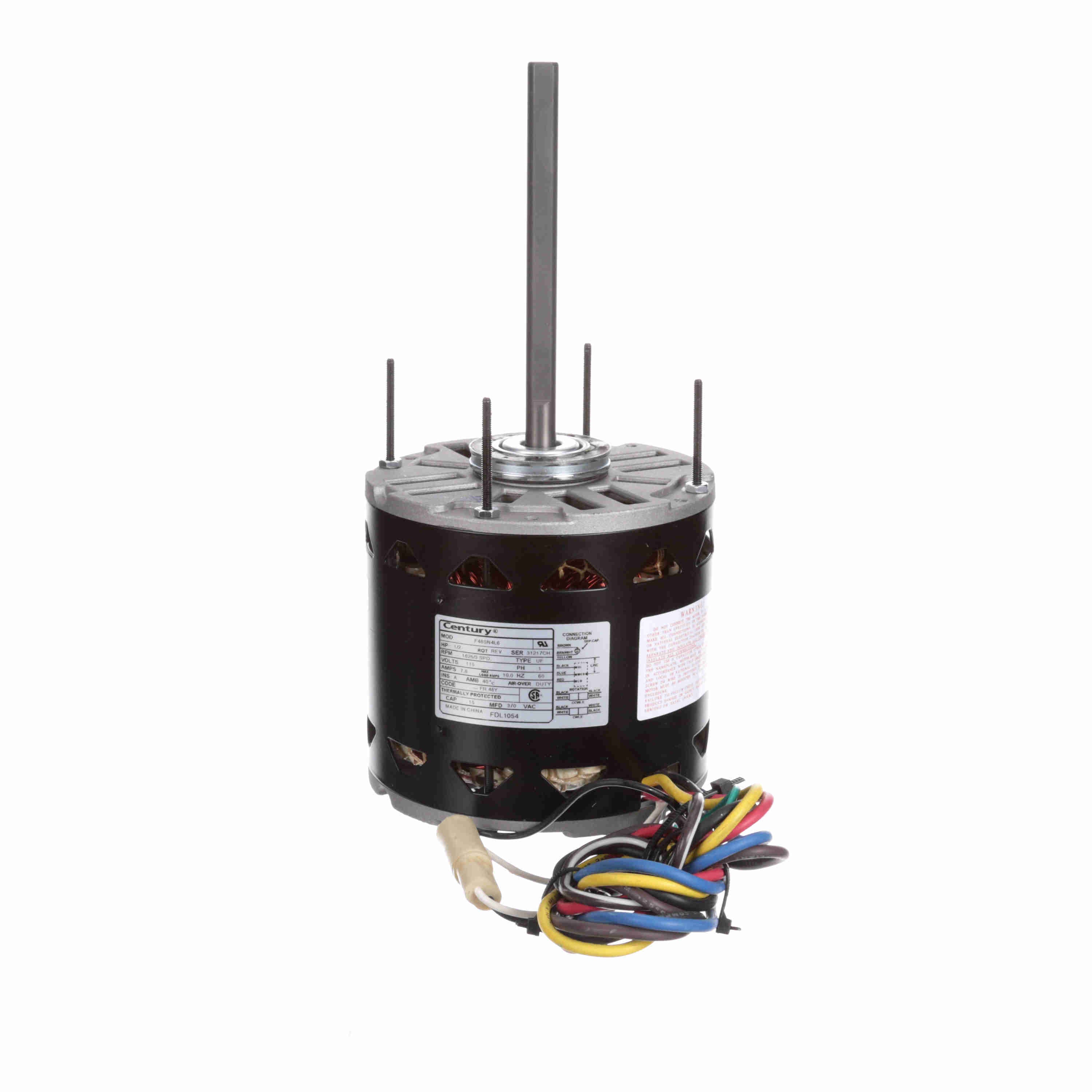 Moteur de ventilateur à entraînement direct Century FDL1054 pour CVCA, diamètre 5,6" - FDL1054