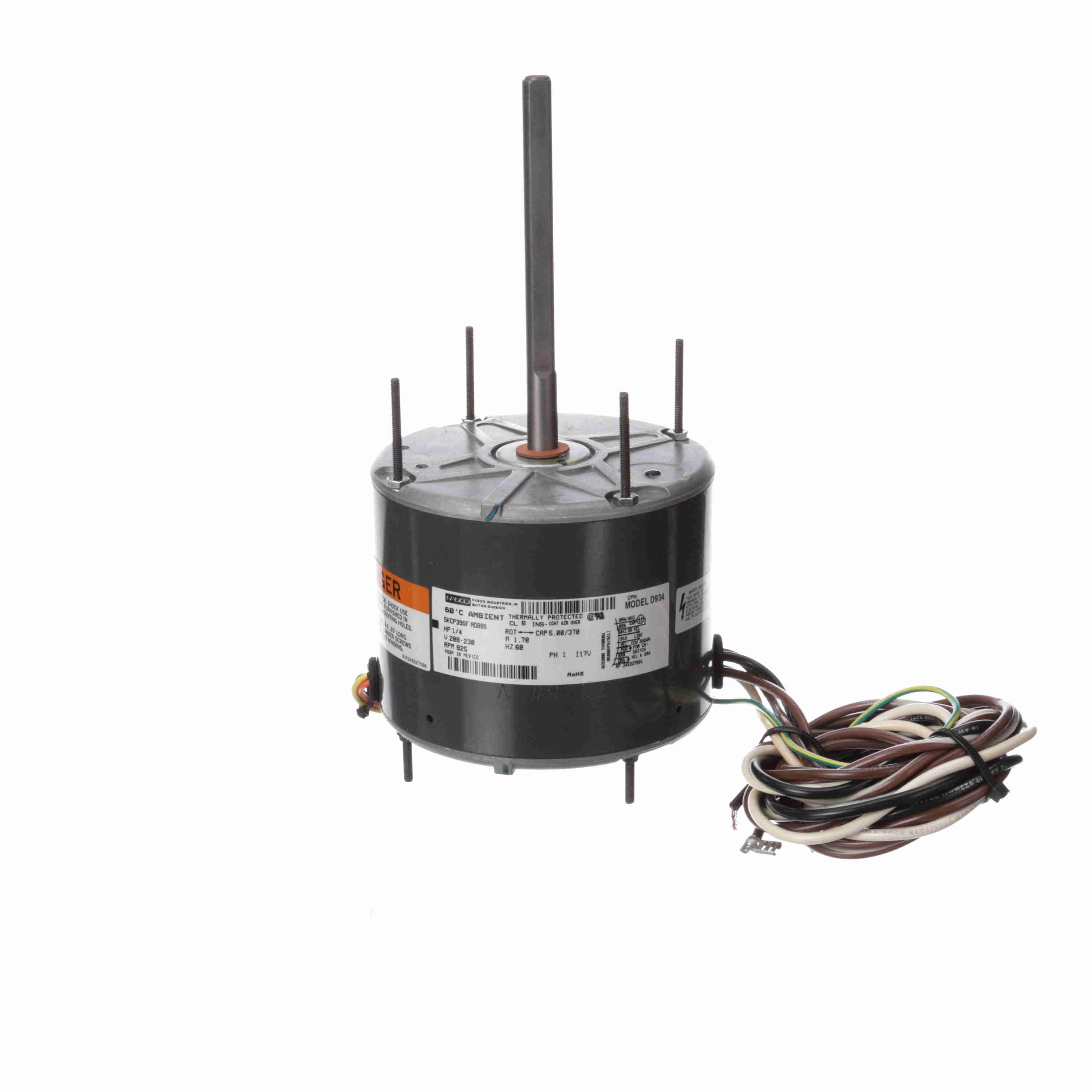 Moteur de ventilateur de condenseur Fasco D934 5,6" 1/4 cheval-vapeur