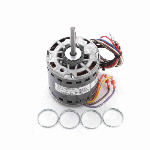 Moteur de ventilateur Genteq 3691 PSC (Condensateur Permanent Séparé) 5,6" de diamètre, arbre double, entraînement direct - 3691
