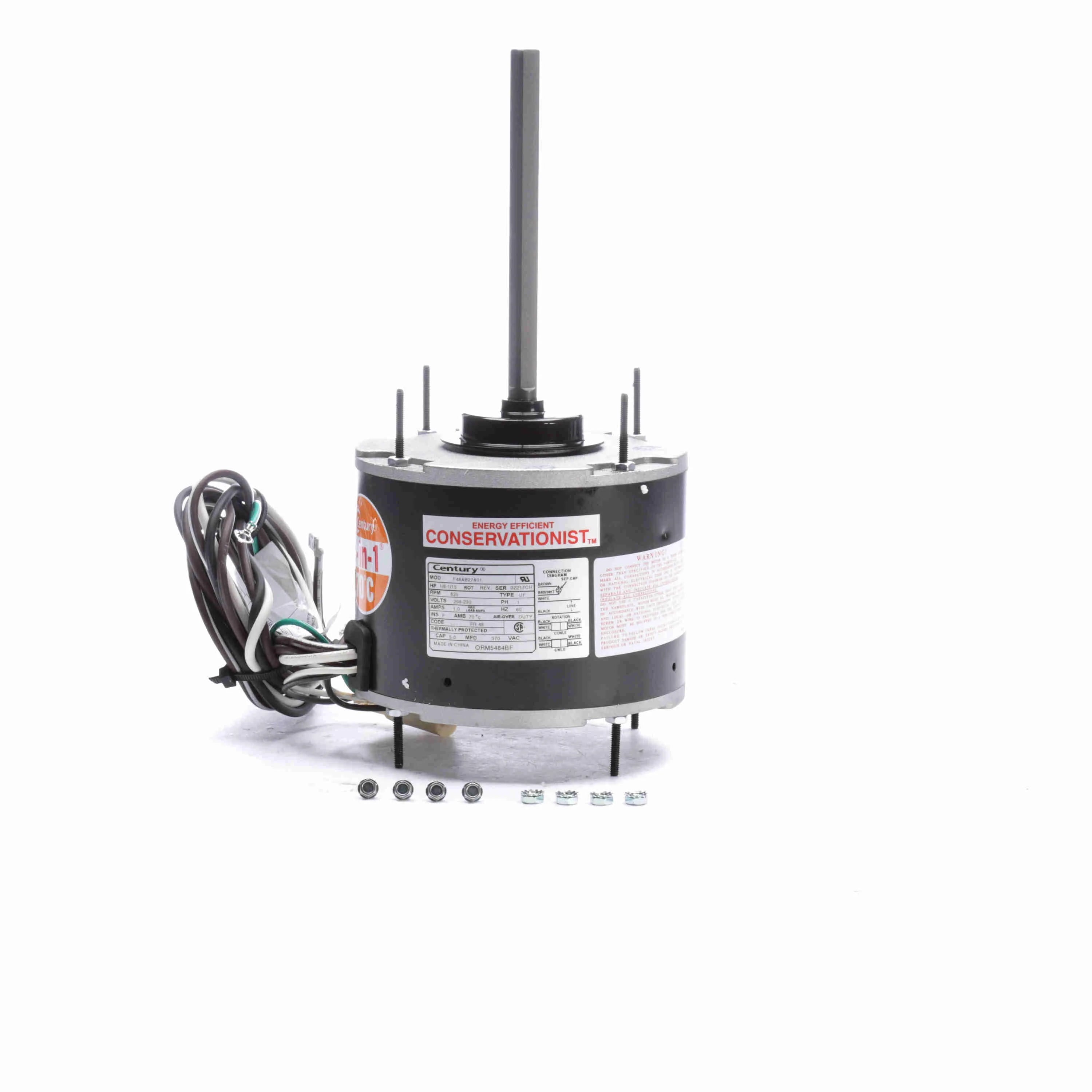 Moteur de ventilateur de condenseur CVC Century ORM5484BF de 5,6 pouces de diamètre - ORM5484BF