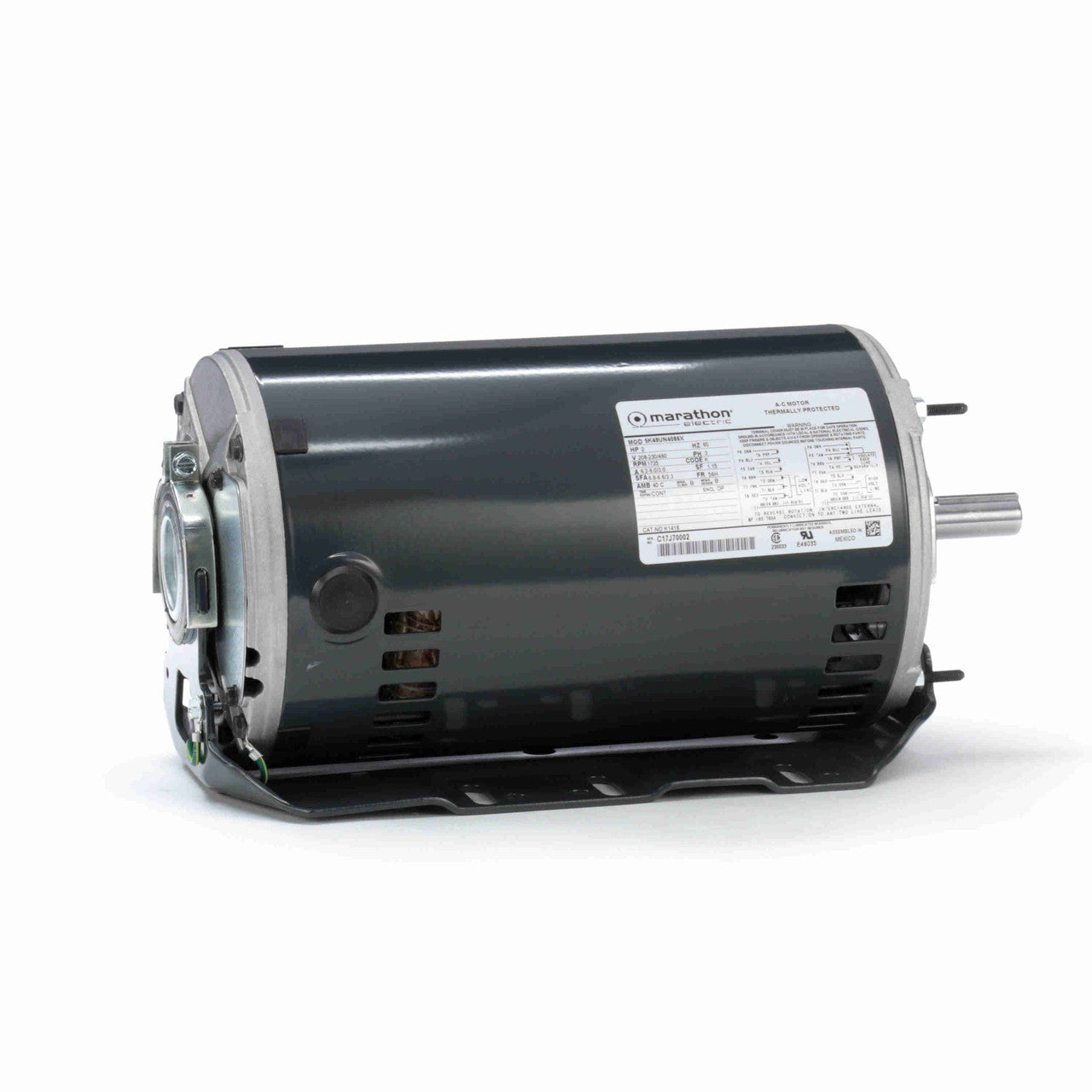 Moteur Marathon K1418 2 ch 1800 tr/min cadre 56 208-230/460V ODP à montage résilient