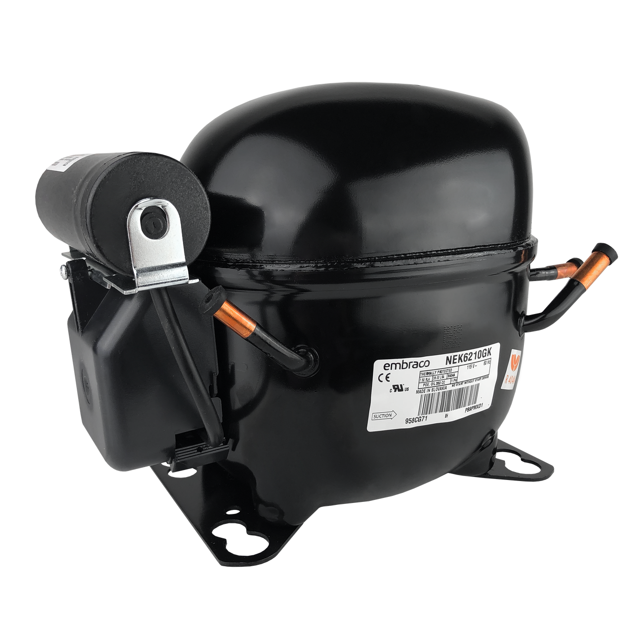 EMBRACO NEK6210GK1 Compressor 1/2HP 115V 1PH R404A M/HBP