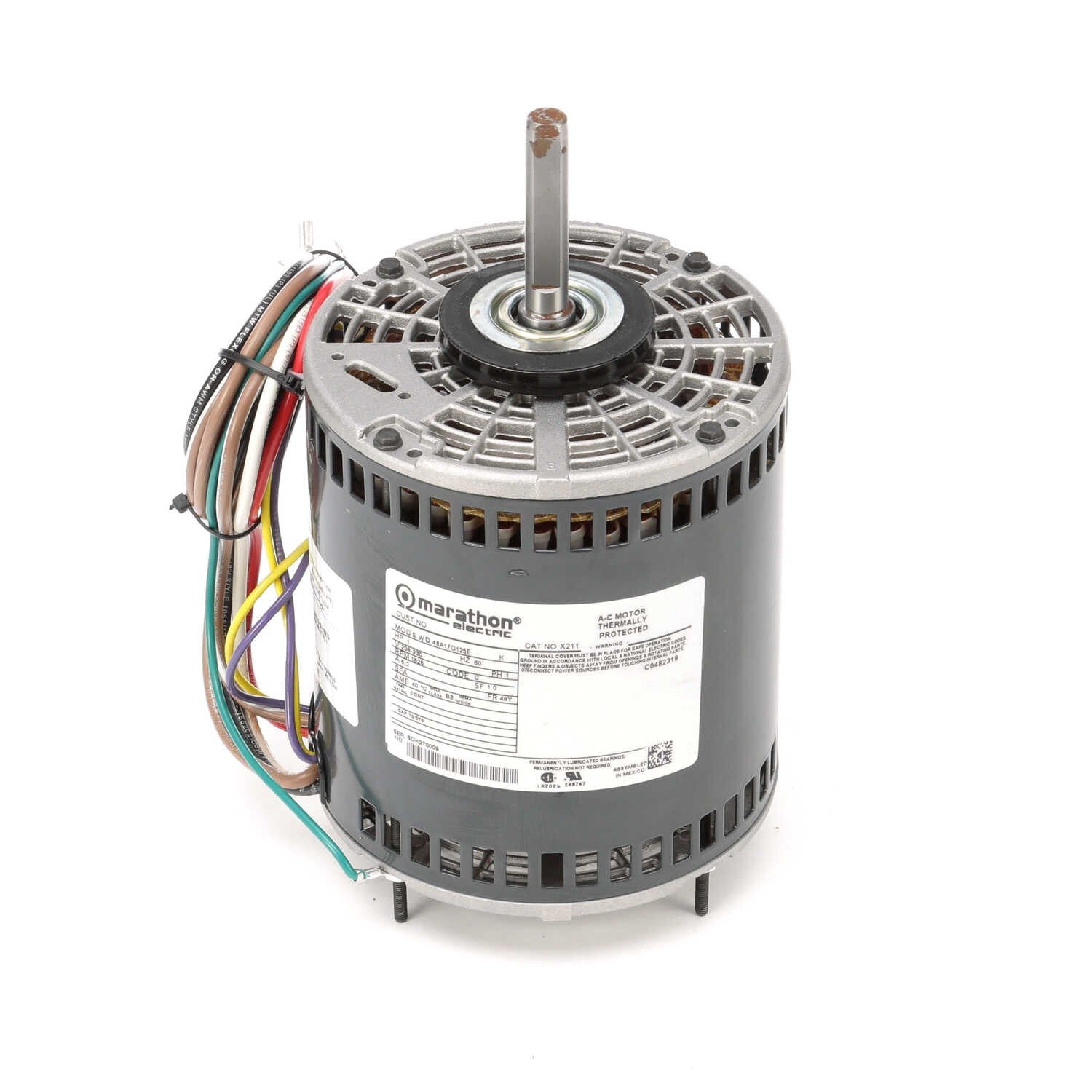 Moteur Marathon X211 1 CV 1625 tr/min Cadre 48Y Ouvert à air libre Entraînement direct 48A17O125