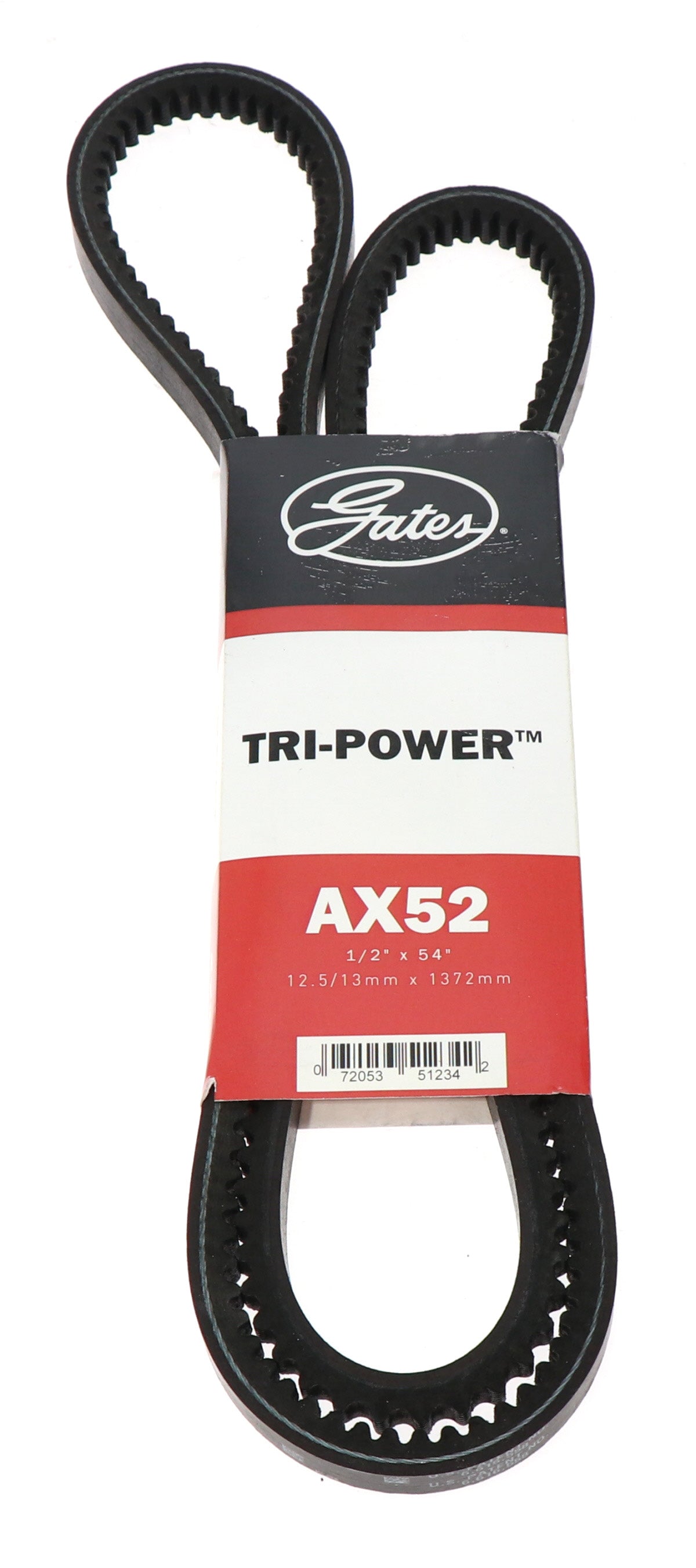 Courroie trapézoïdale moulée Gates AX52 Tri-Power section classique avec encoches