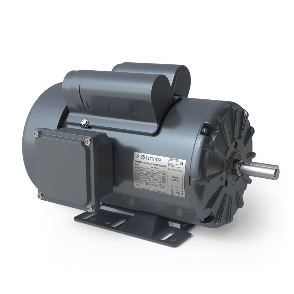 Moteur électrique Techtop pour usage agricole 2HP 115/230V 1800RPM 56H