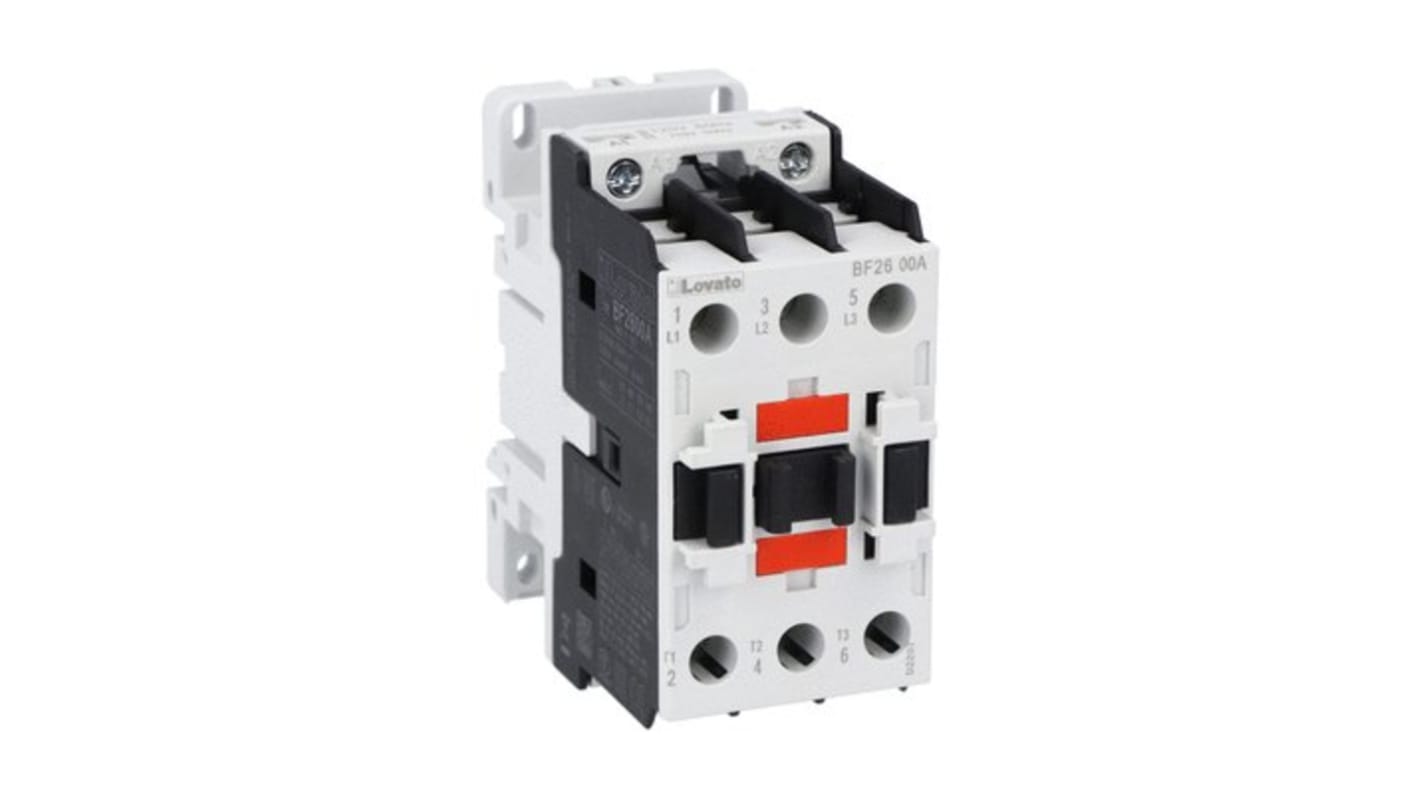 Lovato Contacteur 45a Tripolaire + 1 Contacte Aux N/o - Bobine 575vac (2hp 120vac) - (5hp 240vac 1ph) - (7.5hp 200-240v 3ph) - (15hp 480vac 3ph) - (20hp 600vac 3ph) 35mm Din Rail