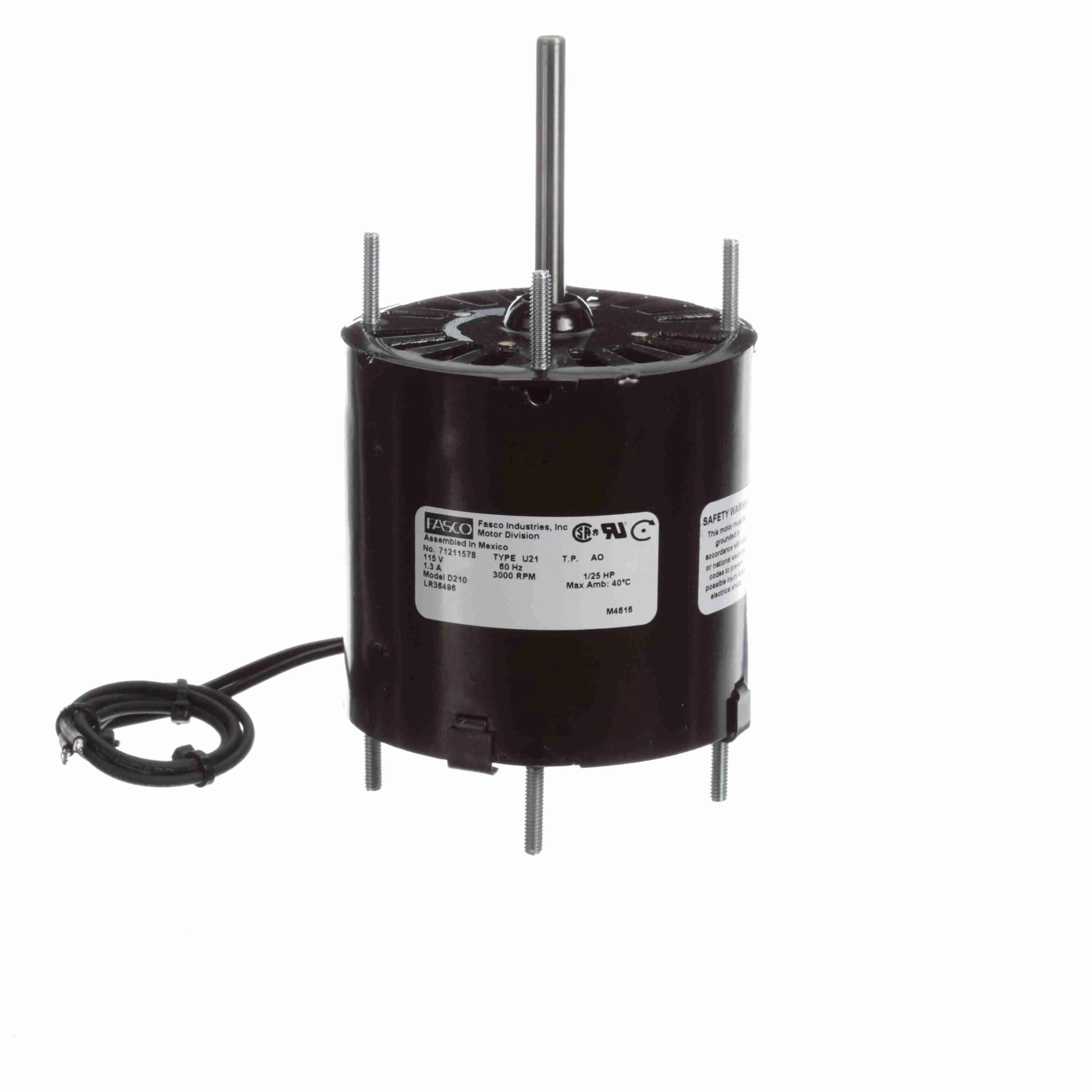 Moteur souffleur Fasco D210, 1/25 CV, à phase divisée, 3000 tr/min, 115V