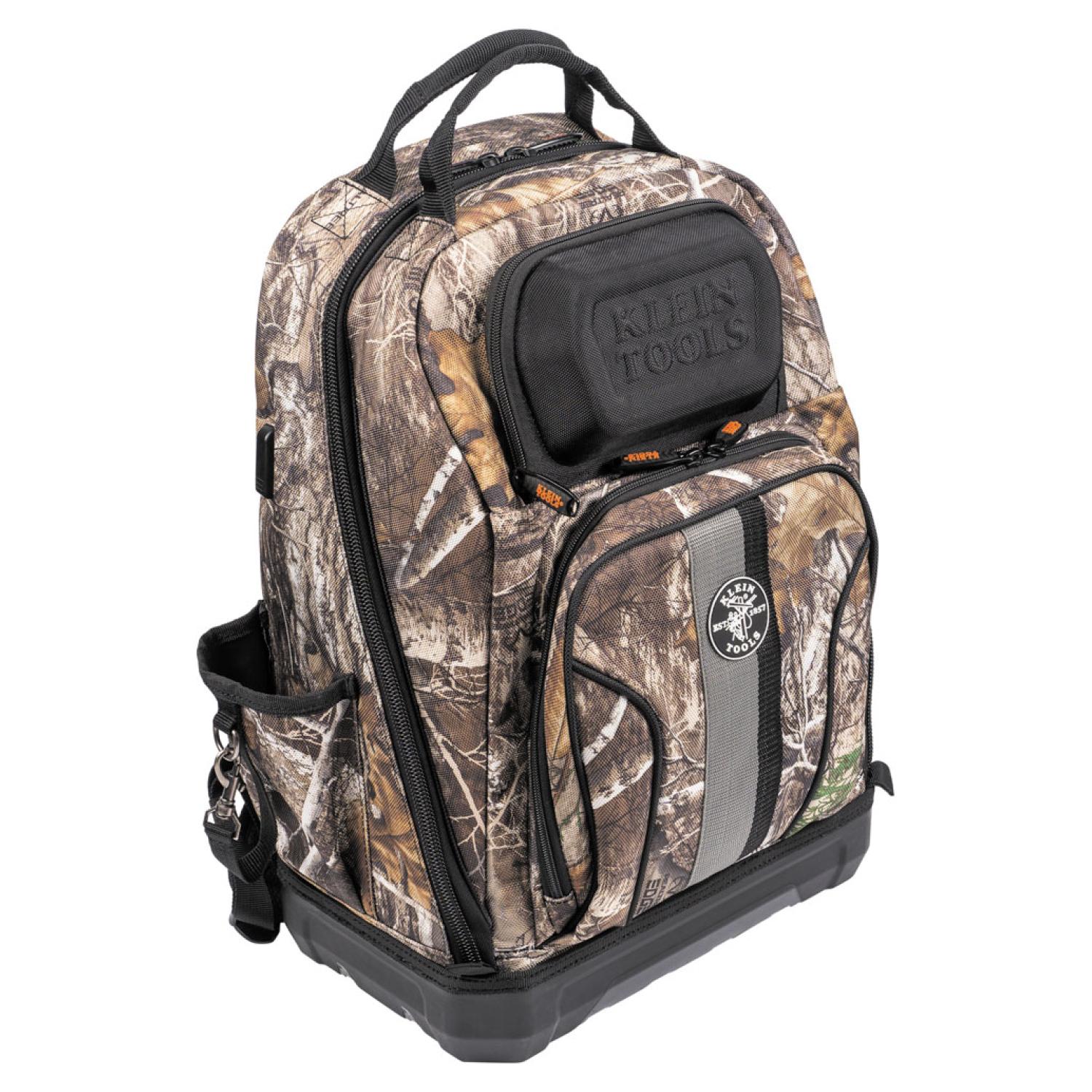 Klein Tools 62800BPCAMO Tradesman Pro™ XL Tool Bag Backpack, 40 Pockets, Camo