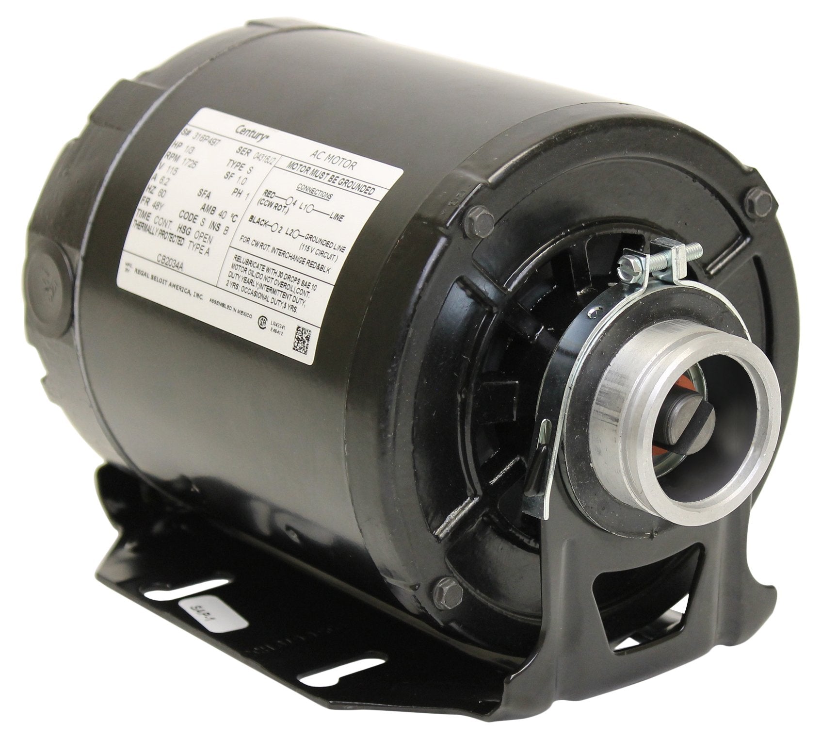 Century CB2034A 1/3 HP 1725 tr/min 48Y ENROULEMENT 1/60/115