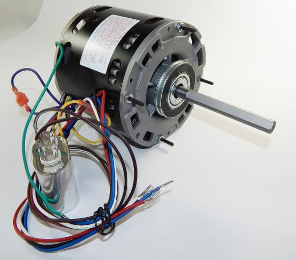 DL1026 Century 1/4 hp 1075 RPM 3-Speed 48 Frame 115V Direct Drive Furnace Motor
