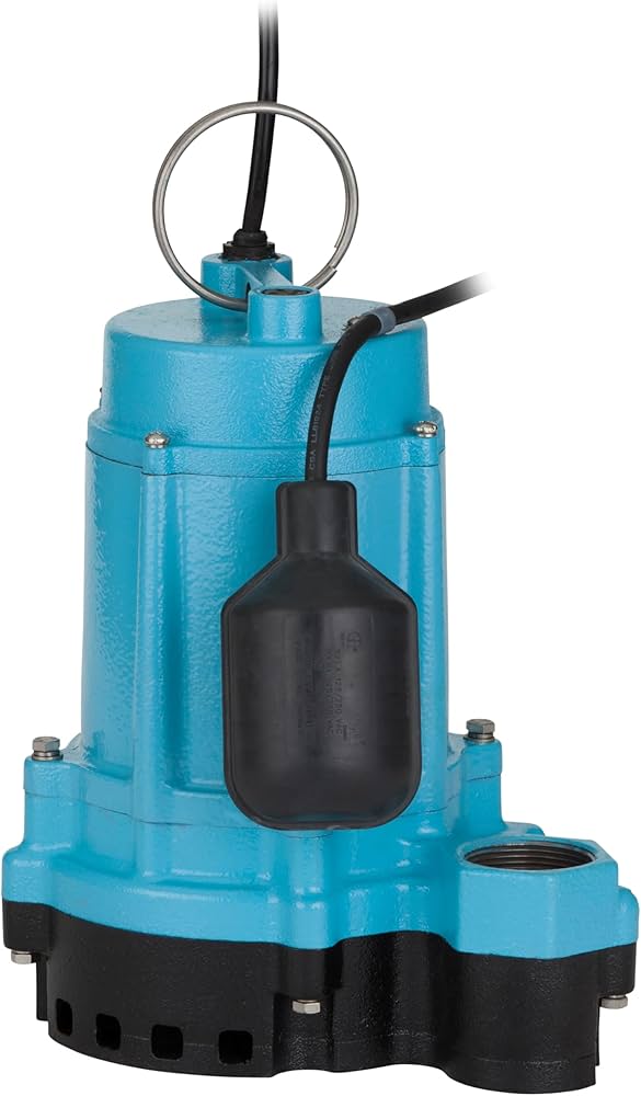 LITTLE GIANT 6EC-CIA-RF Pump 1/3HP 115V 1-1/2" Discharge 53GPM 28' Head Tethered Float