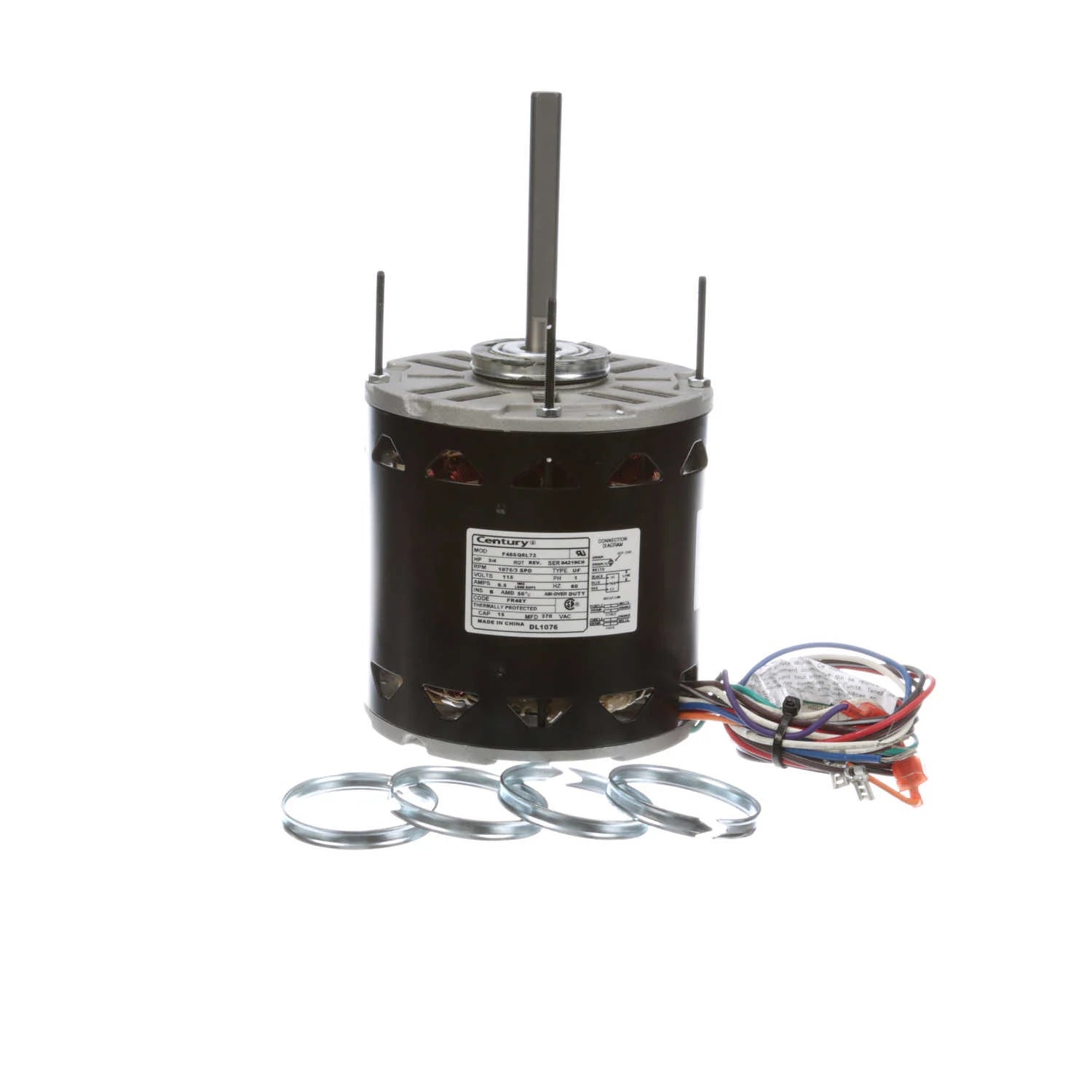 Moteur de ventilateur à entraînement direct HVAC Century DL1076 de 5,6" de diamètre