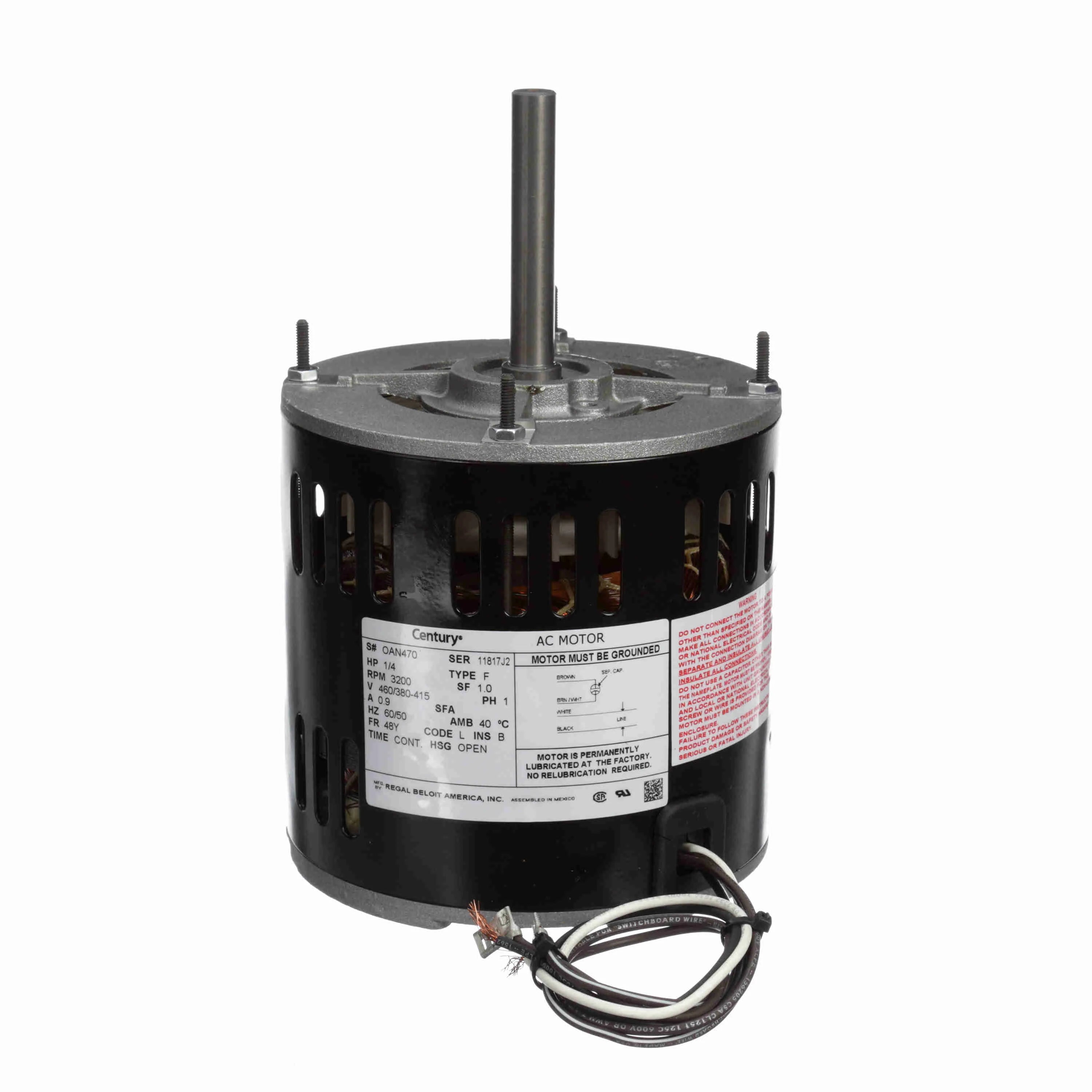 Century OAN470 5.6" Diameter HVAC OEM Replacement Motor