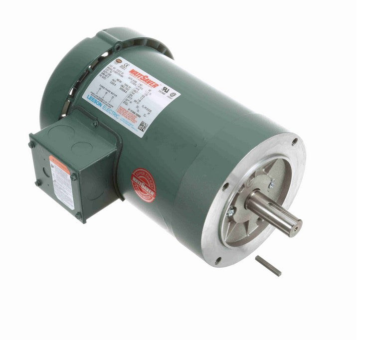 LEESON 120176 1HP 1800RPM 575V 3PH 145T TEFC Round Body Motor 7/8" Shaft