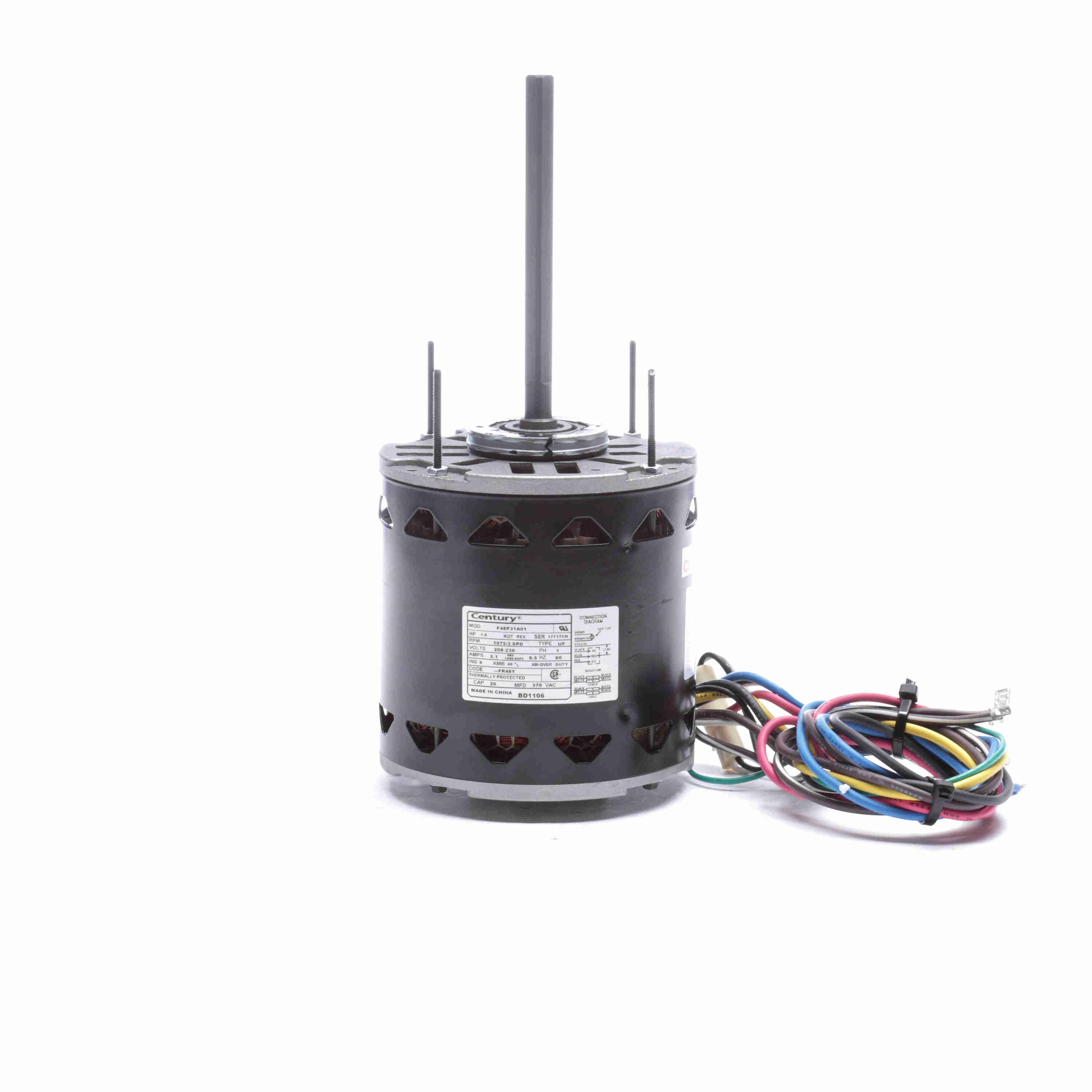 Moteur de ventilateur à entraînement direct pour CVCA Century BD1106, diamètre 5,6 pouces