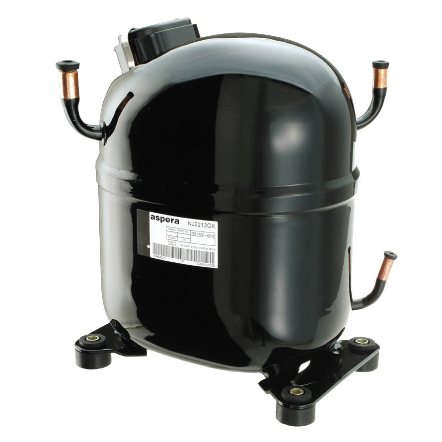 EMBRACO NJ9238GK2 Compressor, 1-1/2HP, 208-230V, 1PH, R-404A, MBP