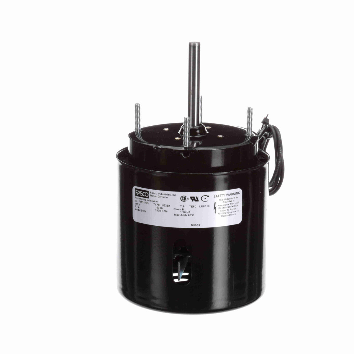 Motor Rbc RBC D134 TEAO Motor 1/25HP 1500RPM 115V 1.6A 3.3