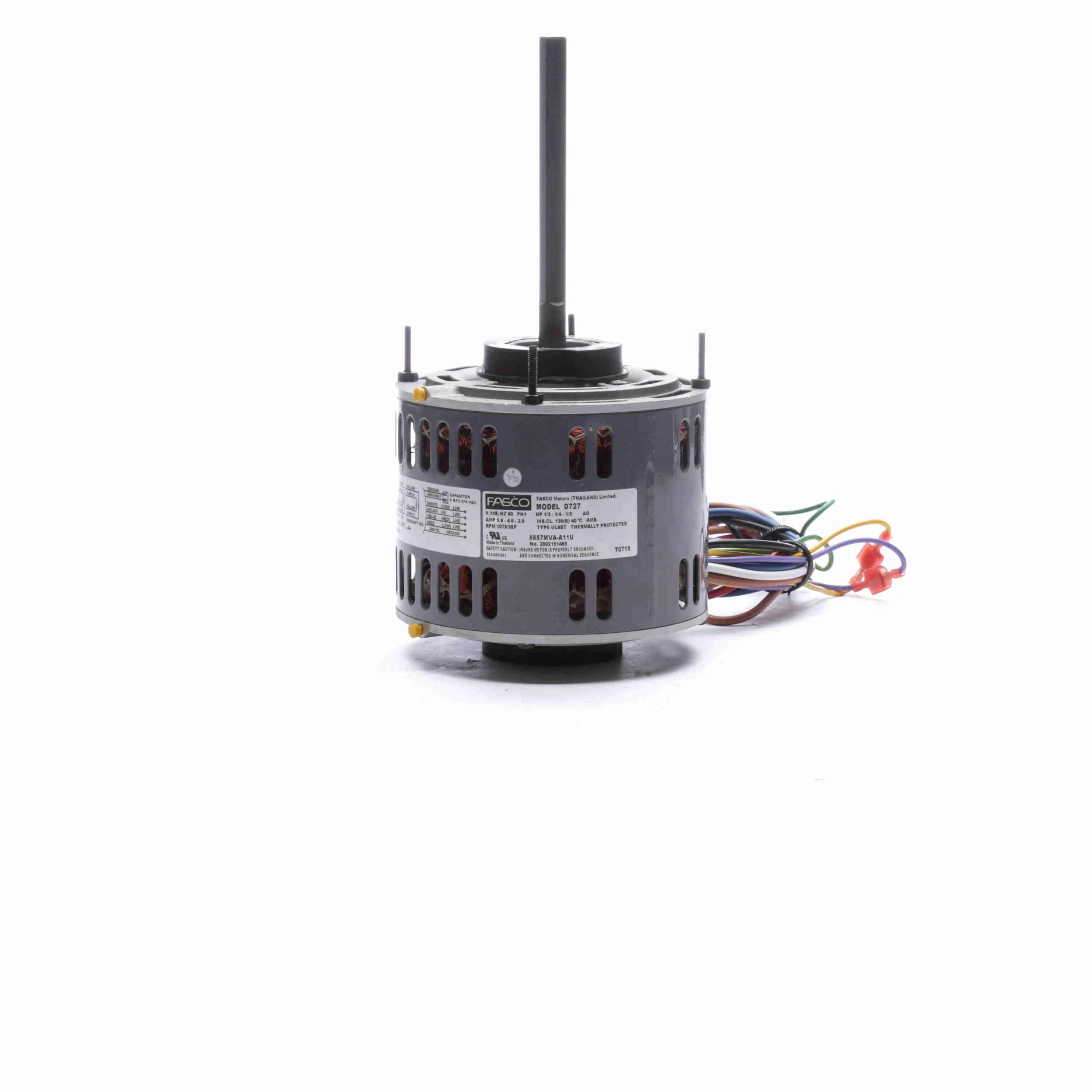 Moteur de ventilateur à entraînement direct Fasco D727 de 5,6 pouces, de 1/3 à 1/5 cheval-vapeur