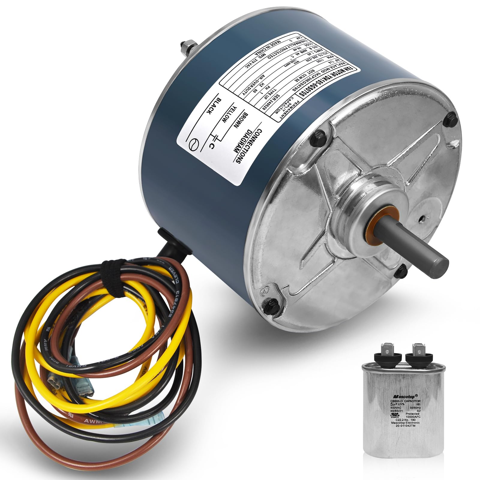 Moteur Cond. 5 Pouce Fr42y 1/4-1/6-1/5 7.5mfd 370vac