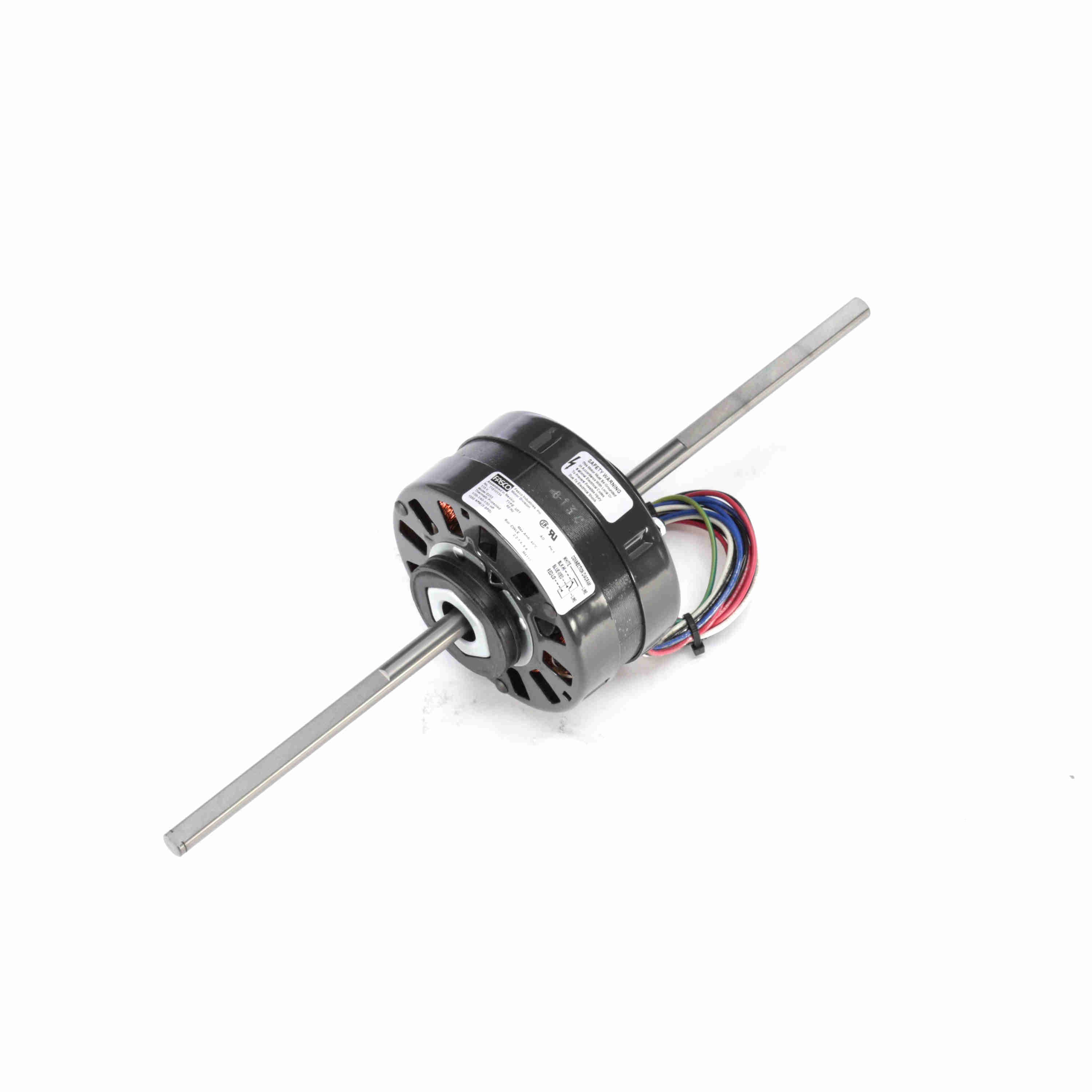 Moteur de ventilo-convecteur Fasco D253 à ombre de pôles, diamètre 5 pouces, double arbre, pour unités de climatisation et de chauffage