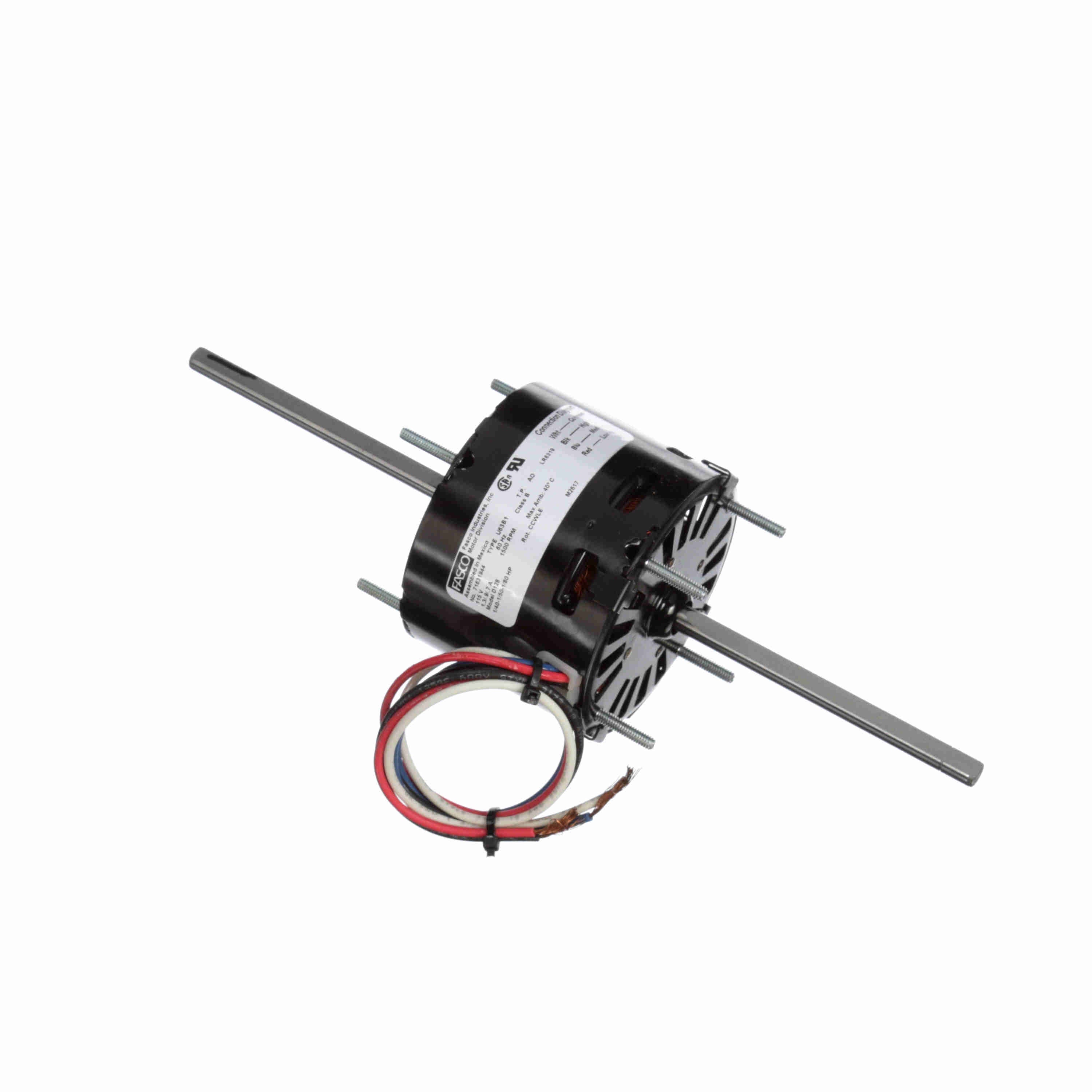 Moteur électrique Fasco D128, diamètre 3,3 pouces, 115 volts, 1500 tr/min, 3 vitesses
