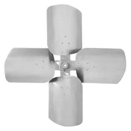 LAU 60800501 20" 4-Blade Propeller Fan, 23 Pitch, CCW Rotation, 1140 RPM, Aluminum