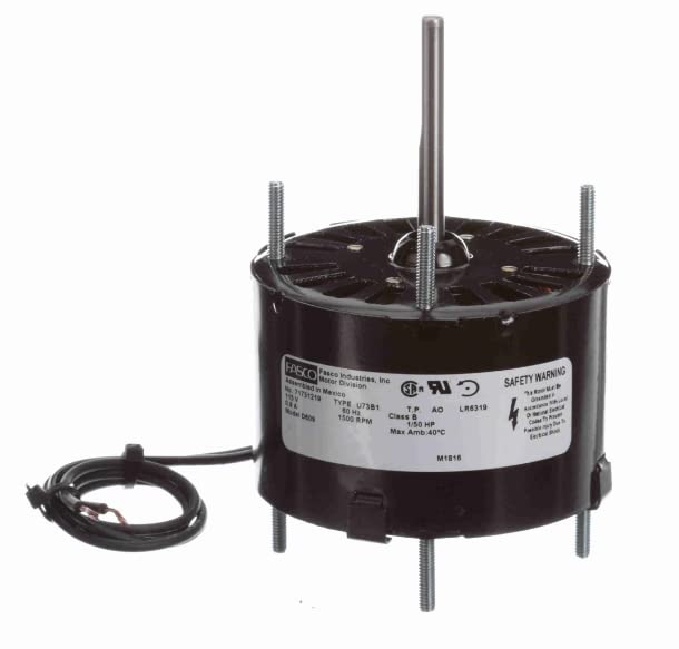 Moteur Fasco D609 1/50 CV, 1500 tr/min, 115 V, 1 Phase