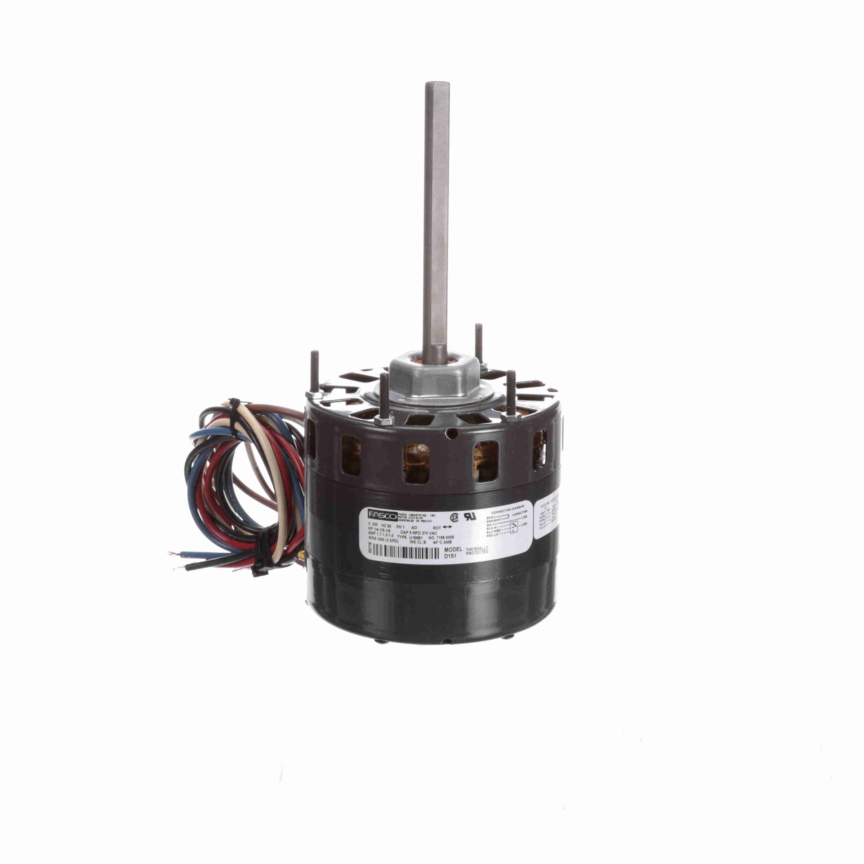 Moteur souffleur Fasco D151 de 5,0 po, 1/4-1/6 cheval-vapeur