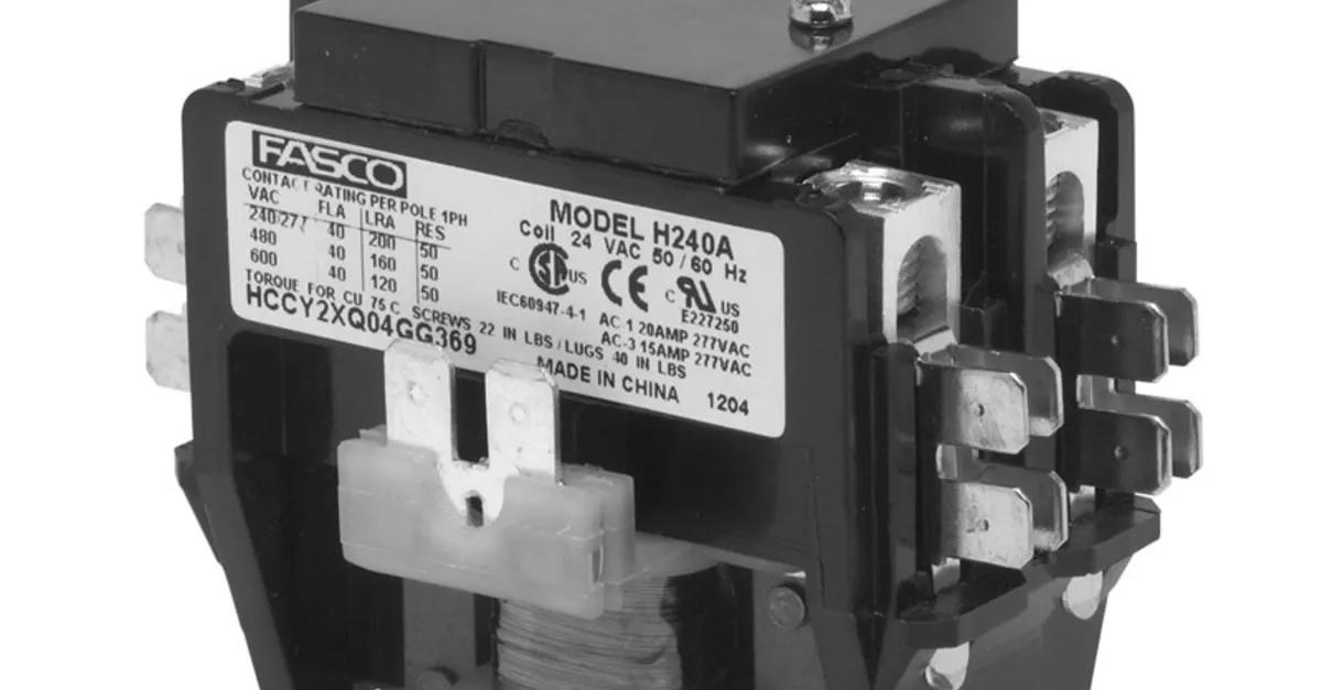 *h240a* Dp Contacteur 2pole 24vac Coil 40amp