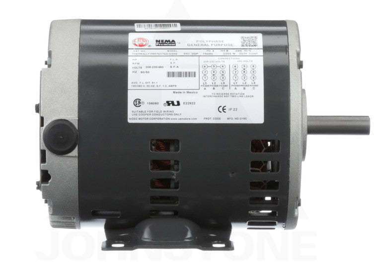 US Motors D1P2GH 1 CV 1725 tr/min 575V 3Ph Fr:56H ODP