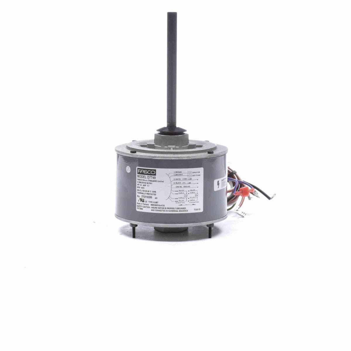 Moteur Fasco D774 1/4 CV, 1625 tr/min, 208-230 V, 1 phase