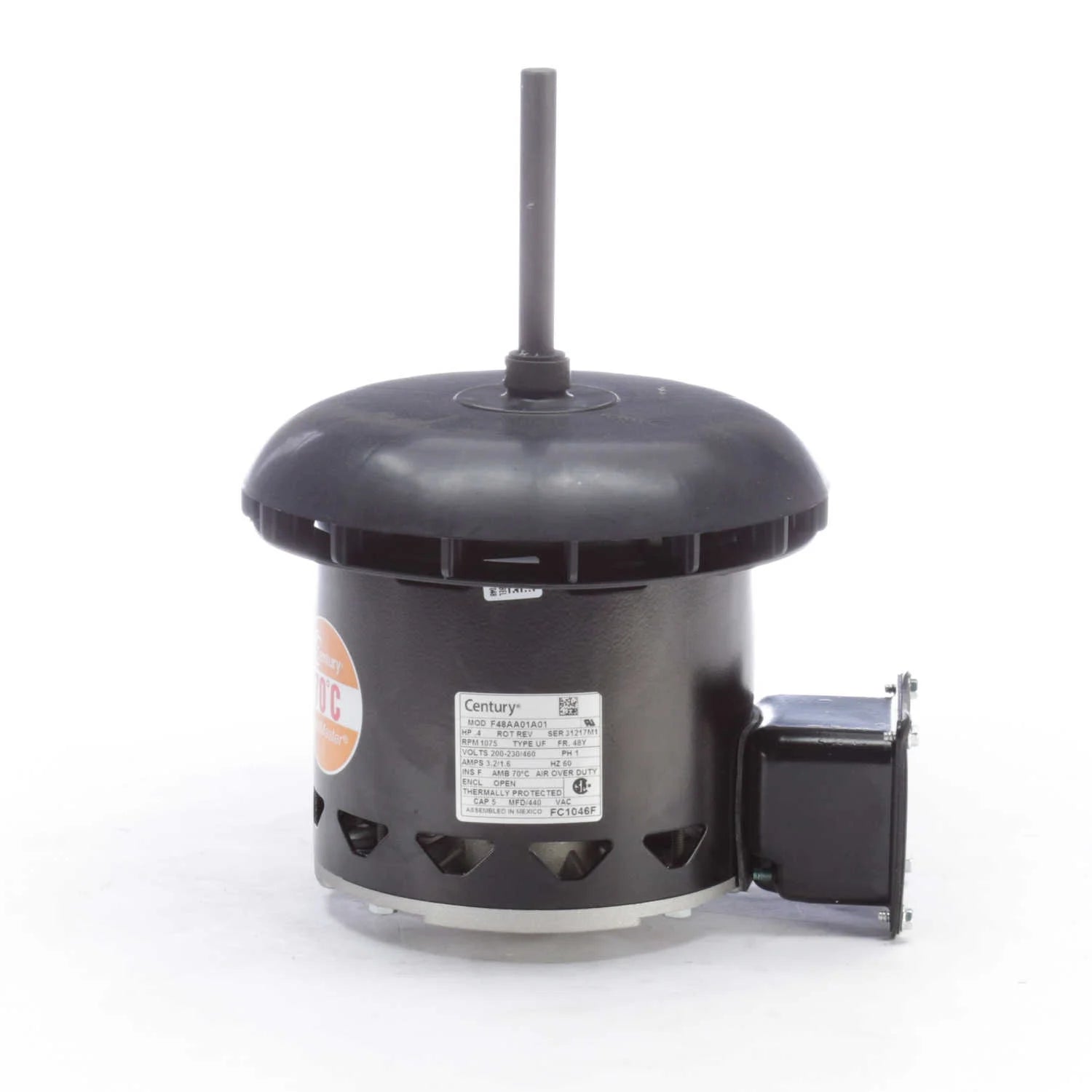 Moteur Century FC1046F 2/5CV 1075TR/MIN 48 Cadre OAO 200-230/460 Volts 1 Phase