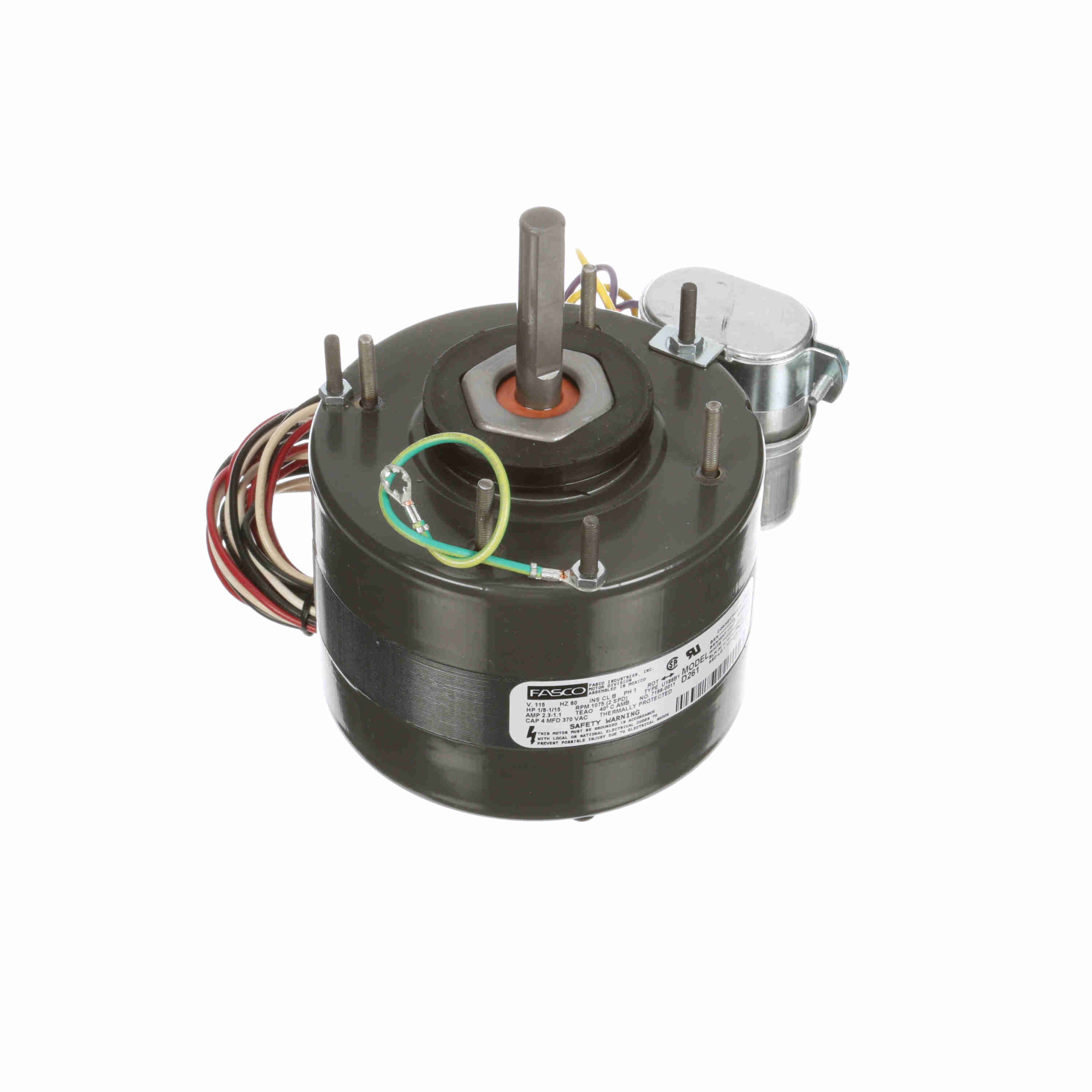 Moteur de radiateur Fasco D261 1/8 CV 1075 tr/min 115 Volts