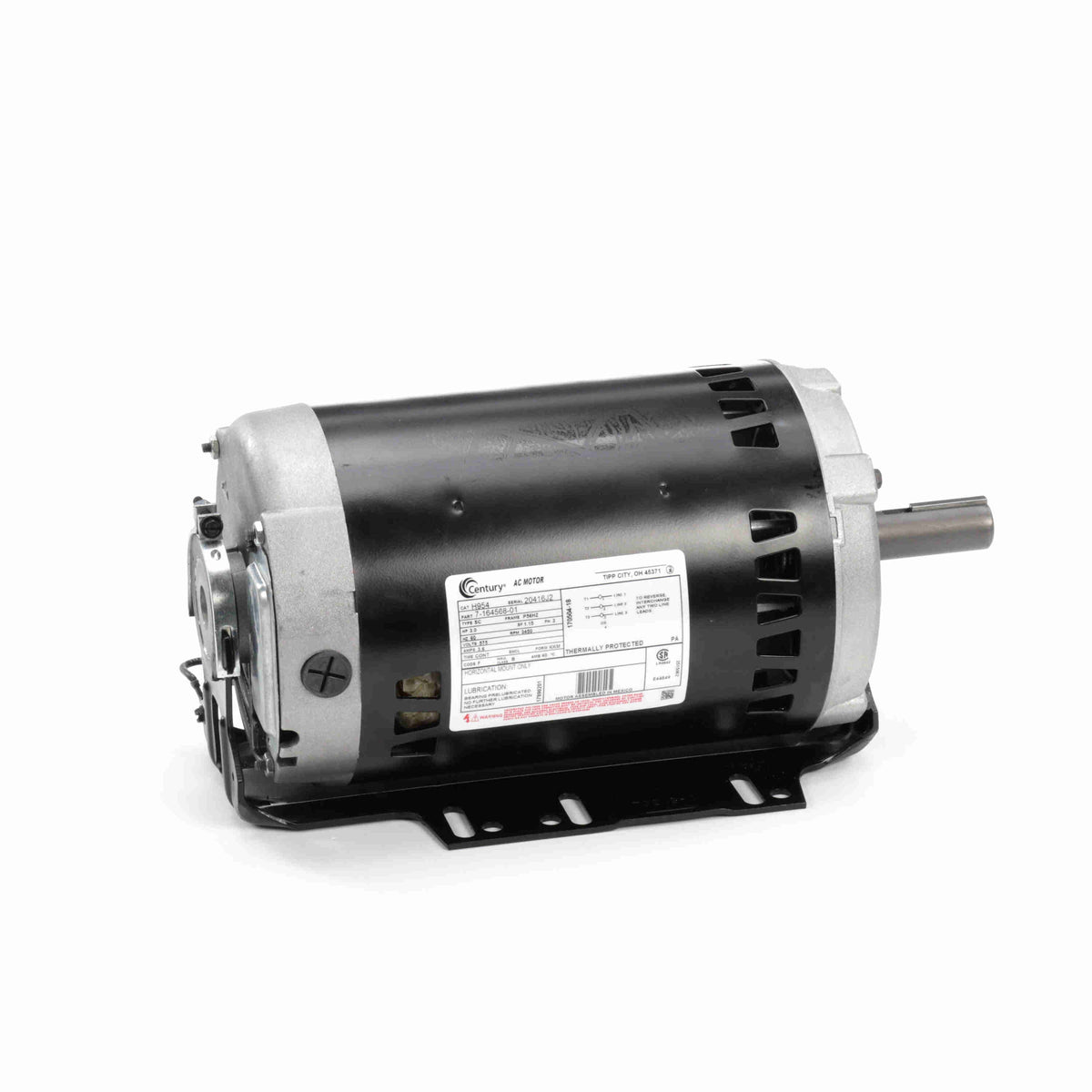 A.O. SMITH H954 ODP Motor 3HP 3450RPM 575V 3PH 56HZ 7/8" Shaft 60Hz