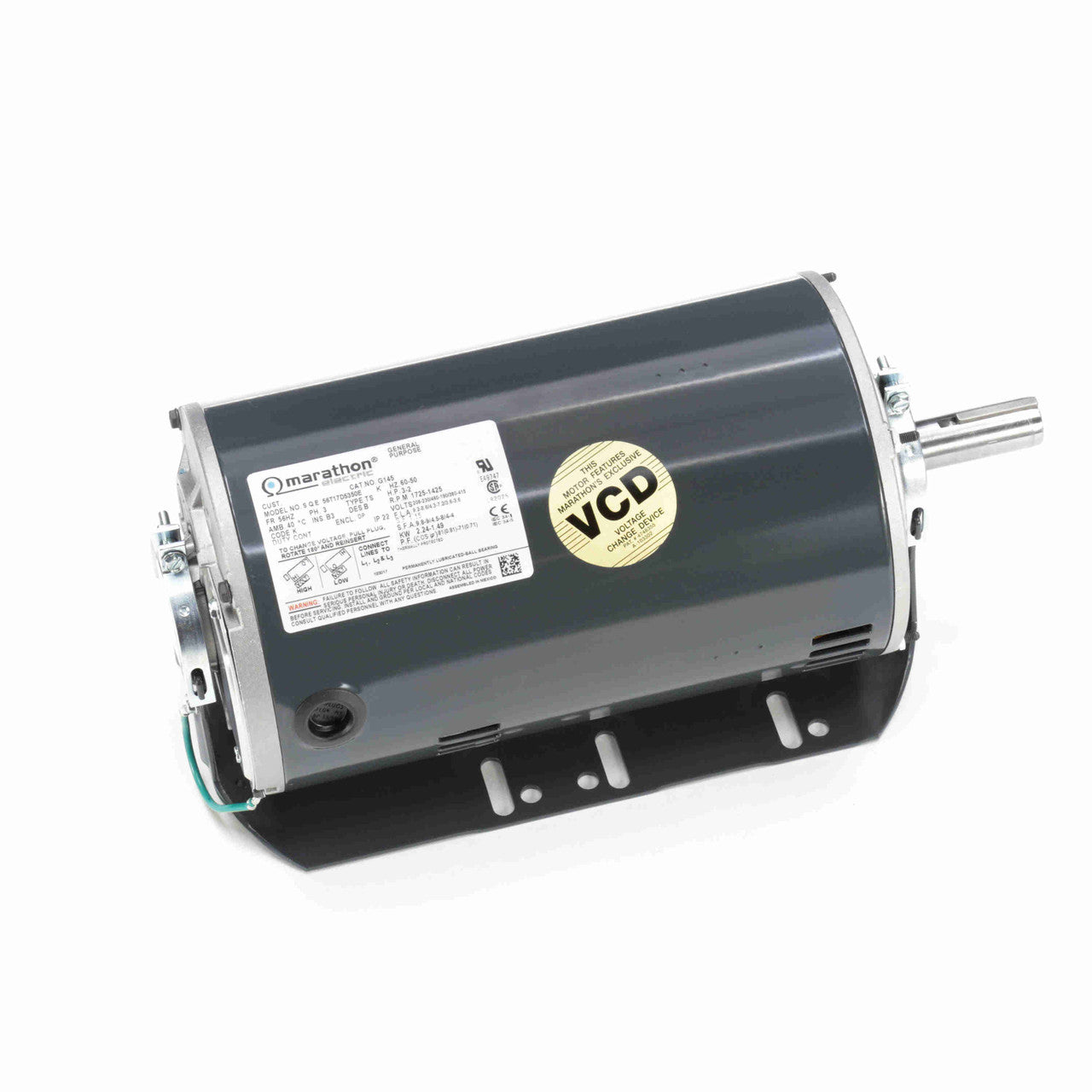 Marathon G145 3 HP 1725 RPM 208-230/460V Belt Drive Fan/Blower Motor