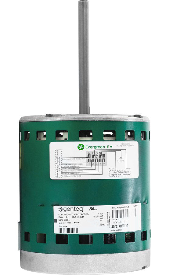 Moteur de ventilateur et de soufflante Genteq Evergreen EM